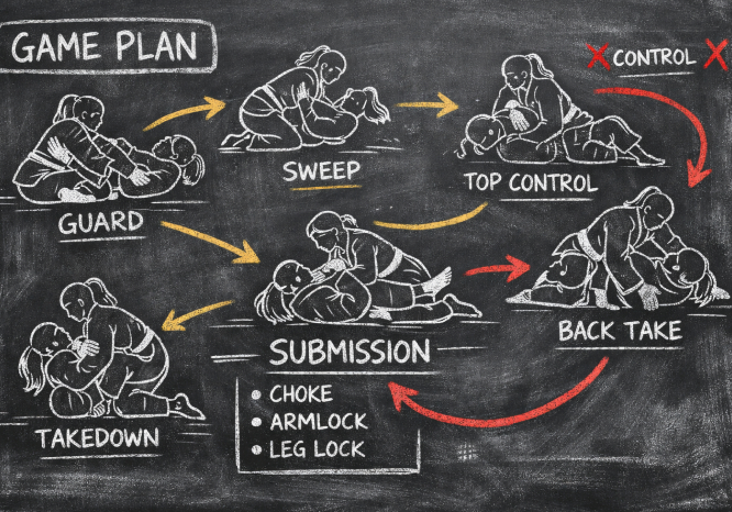 Como desenvolver o seu jogo no Jiu Jitsu